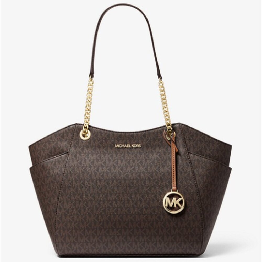 Michael Kors Jet Set Large Logo Shoulder Bag NWT